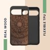 Θήκη Kwmobile για Google Pixel 9 Pro XL, Καφέ, Ξύλο/Σιλικόνη, KWM000020QT003C
