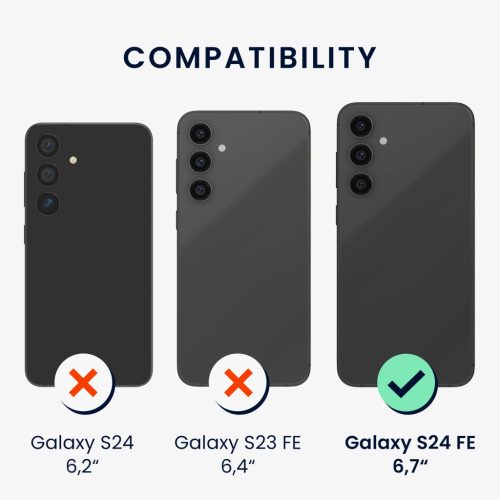 Θήκη Kwmobile για Samsung Galaxy S24 FE, Καφέ, Ξύλο/Σιλικόνη, KWM000021WK001C