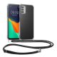 Θήκη Kwmobile με κορδόνι για Nokia G42 5G, Διαφανής/Μαύρη, Σιλικόνη, KWM000021WN001C