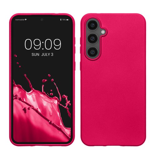 Θήκη Kwmobile για Samsung Galaxy S23 FE, Ροζ, Σιλικόνη, KWM000021WO005C