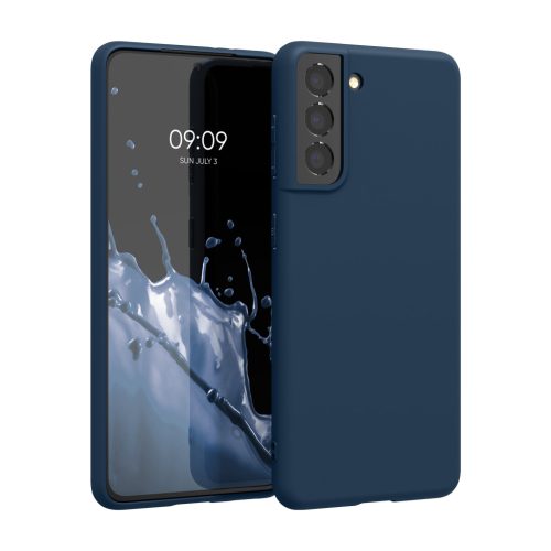 Θήκη Kwmobile για Samsung Galaxy S21, Μπλε, Σιλικόνη, KWM000012BS049C