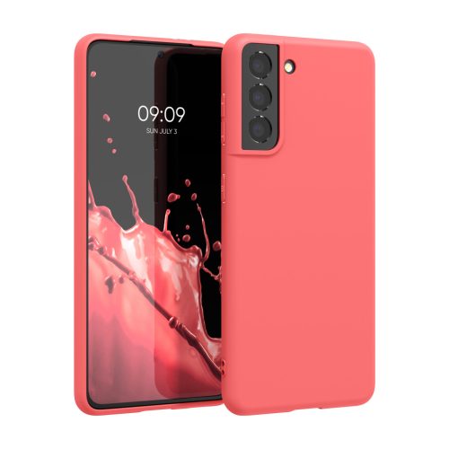 Θήκη Kwmobile για Samsung Galaxy S21, Ροζ, Σιλικόνη, KWM000012BS051C