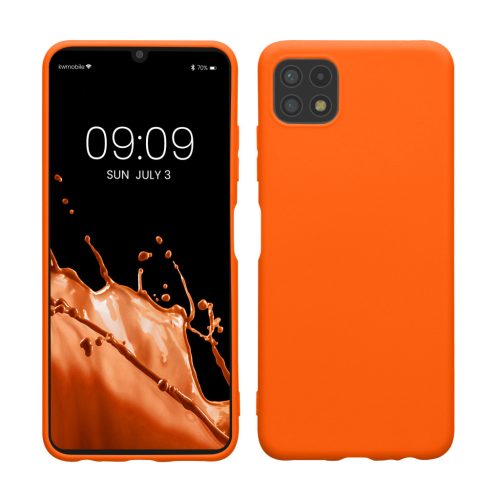 Θήκη Kwmobile για Samsung Galaxy A22 5G, Πορτοκαλί, Σιλικόνη, KWM0000138D040C