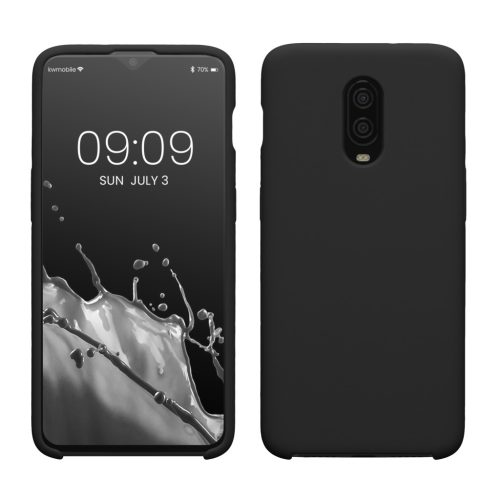 Θήκη Kwmobile για OnePlus 6T, Μαύρη, Σιλικόνη, KWM000009BL036C