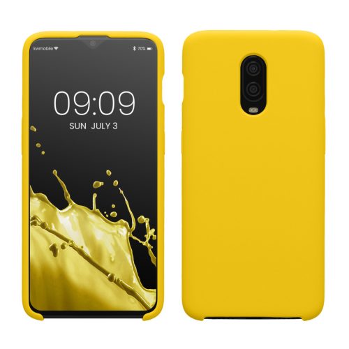 Θήκη Kwmobile για OnePlus 6T, Κίτρινη, Σιλικόνη, KWM000009BL037C