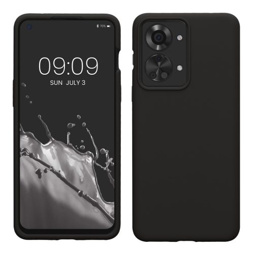 Θήκη Kwmobile για OnePlus Nord 2T, Μαύρη, Σιλικόνη, KWM000016CQ020C
