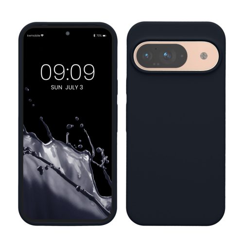 Θήκη Kwmobile για Google Pixel 9/Pixel 9 Pro, Σκούρο μπλε, Σιλικόνη, KWM000020PI029C