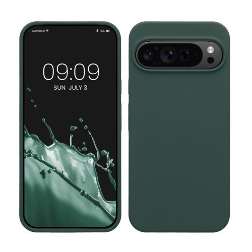 Θήκη Kwmobile για Google Pixel 9 Pro XL, Σκούρο πράσινο, Σιλικόνη, KWM000020PV026C
