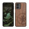 Θήκη Kwmobile για Motorola Moto G54, Καφέ, Ξύλο/Σιλικόνη, KWM000022VW001C