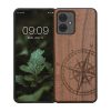 Θήκη Kwmobile για Motorola Moto G54, Καφέ, Ξύλο/Σιλικόνη, KWM000022VW001C