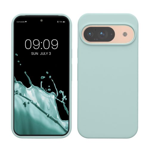 Θήκη Kwmobile για Google Pixel 9/Pixel 9 Pro, ανοιχτό πράσινο, σιλικόνη, KWM000020PI032C