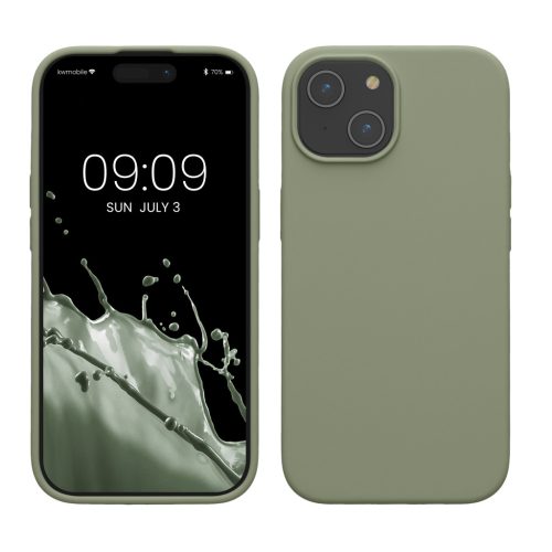 Θήκη Kwmobile για Apple iPhone 15, Ανοιχτό Πράσινο, Σιλικόνη, KWM000020CA019C