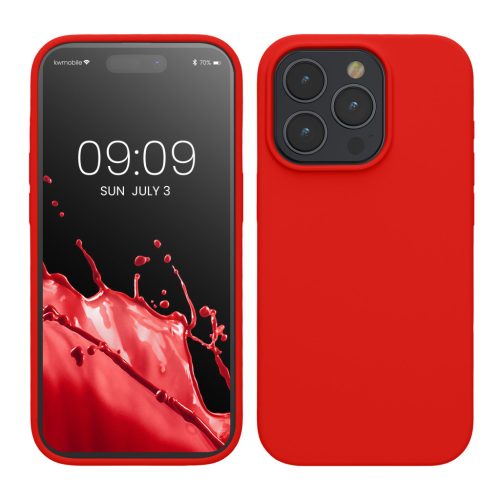 Θήκη Kwmobile για Apple iPhone 15 Pro, Κόκκινη, Σιλικόνη, KWM000020CC048C