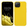Θήκη Kwmobile για Apple iPhone 15, Κίτρινη, Σιλικόνη, KWM000020CE005C