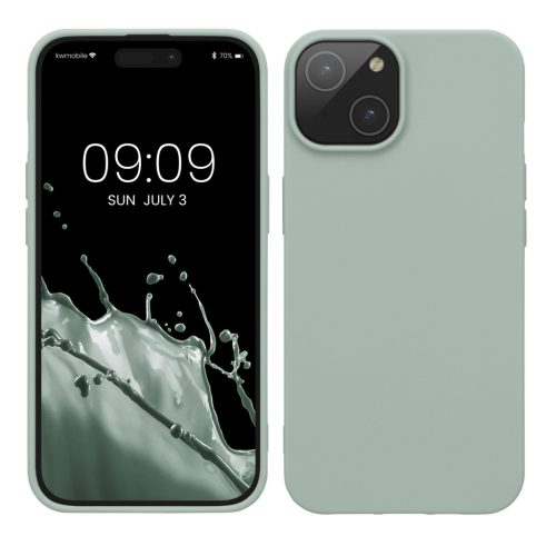 Θήκη Kwmobile για Apple iPhone 15, Ανοιχτό Πράσινο, Σιλικόνη, KWM000020CE008C