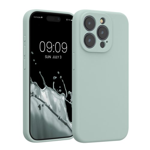 Θήκη Kwmobile για Apple iPhone 15 Pro, ανοιχτό πράσινο, σιλικόνη, KWM000022OM015C