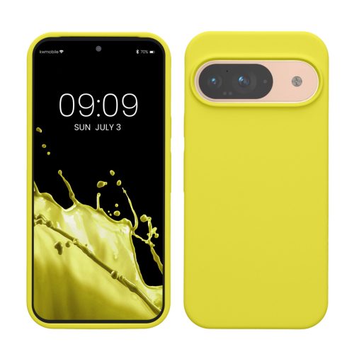 Θήκη Kwmobile για Google Pixel 9/Pixel 9 Pro, Κίτρινη, Σιλικόνη, KWM000020PI043C
