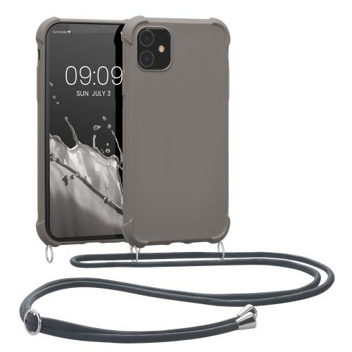 Θήκη Kwmobile για Apple iPhone 11, Silicone, Grey, 53838.43