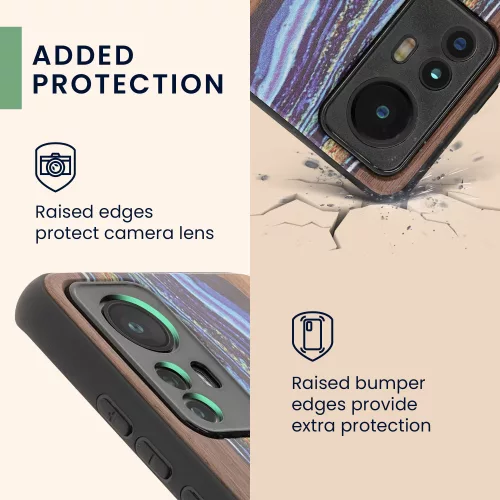 Θήκη Kwmobile για Xiaomi 12/12X, Ξύλο, Πολύχρωμο, 56788.07