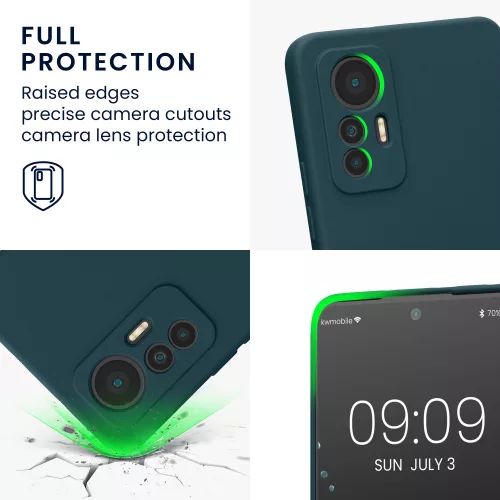 Θήκη Kwmobile για Xiaomi 12 Lite, Silicone, Green, 59405.57