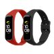 Σετ 2 ιμάντων για Samsung Galaxy Fit 2, Kwmobile, Μαύρο/Κόκκινο, Σιλικόνη, 53962.11
