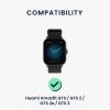 Σετ 2 ιμάντων για Huami Amazfit GTS 3/Amazfit GTS 2/Amazfit GTS, Kwmobile, Μαύρο/Πράσινο, Σιλικόνη, 52696.13