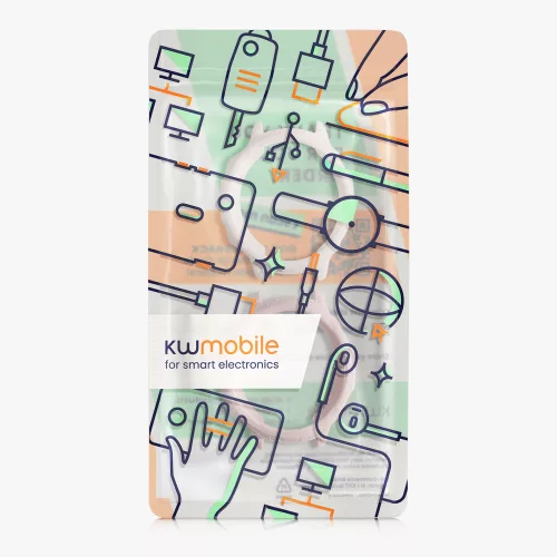 Σετ 2 Θήκες για Γυναικείο Smartwatch Fossil Gen 6, Kwmobile, Λευκό/Ροζ, Σιλικόνη, 59439.01