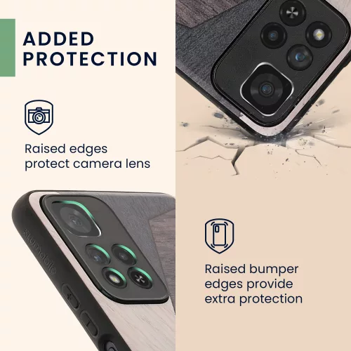 Θήκη kwmobile για Xiaomi Redmi Note 11 Pro Plus 5G, Ξύλο, Πολύχρωμο, 58100.06