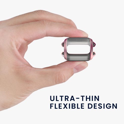 Σετ 2 θηκών για Garmin Venu Sq/Venu Sq Music, Kwmobile, Pink/Pink, Silicone, 57775.06