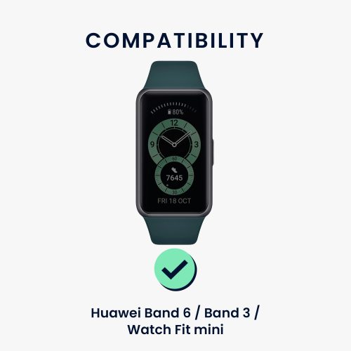 Σετ 2 λουριά για Huawei Band 6/Band 3/Watch Fit mini, Kwmobile, Pink/Green, Nylon, 59609.02