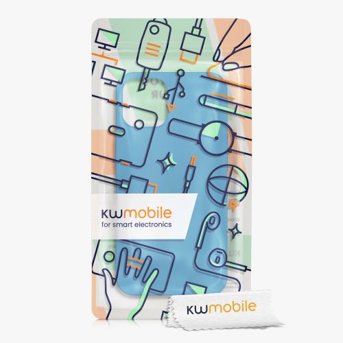 Θήκη kwmobile για Apple iPhone 12 Mini, Silicone, Blue, 52640.228