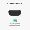 Θήκη kwmobile για Skullcandy Grind Fuel True Wireless, σιλικόνη, μαύρο, 59658.01