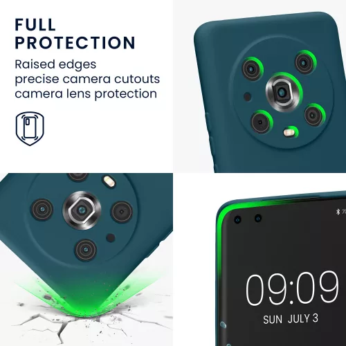 Θήκη kwmobile για Honor Magic5 Lite 5G, Silicone, Blue, 57917.57