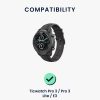 Βάση σύνδεσης kwmobile για Ticwatch Pro 3 Lite/Pro 3, Plastic, Black, 59814.01