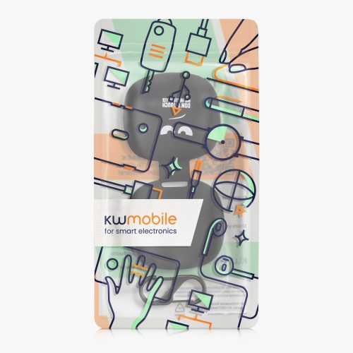 Θήκη kwmobile για JBL Wave 300 TWS, Silicone, Black, 59786.01