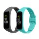 Σετ 2 ιμάντες kwmobile για Samsung Galaxy Fit 2, Silicone, Grey/Green, 53962.13