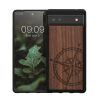 Θήκη kwmobile για Google Pixel 6a, Ξύλο, Καφέ/Μαύρο, 59884.02