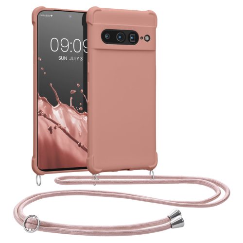 Θήκη Kwmobile με κορδόνι για Google Pixel 7 Pro, ροζ, σιλικόνη, 59967.154