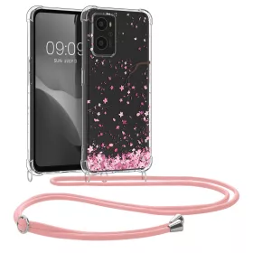   Προφυλακτήρας kwmobile για OPPO A76, σιλικόνη, διαφανές/ροζ, 60042.01