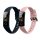 Σετ 2 ιμάντες kwmobile για Honor Band 5/Band 4, Silicone, Blue/Pink, 59596.03