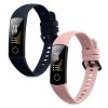 Σετ 2 ιμάντες kwmobile για Honor Band 5/Band 4, Silicone, Blue/Pink, 59596.03