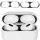Σετ προστατευτικών μεμβρανών 2 kwmobile για Apple Airpods Pro 2, Plastic, Black, 60102.01