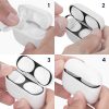 Σετ προστατευτικών μεμβρανών 2 kwmobile για Apple Airpods Pro 2, Plastic, Black, 60102.01