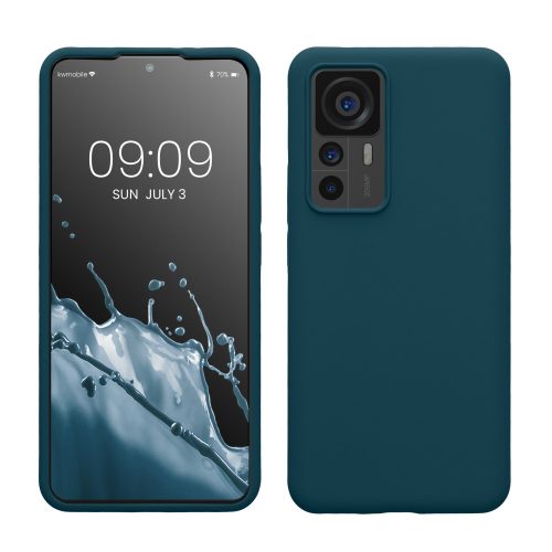 Θήκη kwmobile για Xiaomi 12T/12T Pro, Silicone, Blue, 60152.57