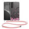 Προφυλακτήρας kwmobile για Samsung Galaxy S22, σιλικόνη, διαφανές/ροζ, 57746.03