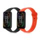 Σετ ιμάντων 2 kwmobile για Xiaomi Redmi Smart Band Pro, Σιλικόνη, Μαύρο/Πορτοκαλί, 57425.05