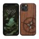 Θήκη kwmobile για Apple iPhone 12/iPhone 12 Pro, Ξύλο, Καφέ/Μπλε, 52734.16