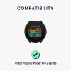 Σετ ιμάντων 2 kwmobile για Polar Pacer/Pacer Pro/Ignite, Nylon, Black/Green, 60245.01