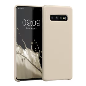   Κάλυμμα kwmobile για Samsung Galaxy S10 Plus, Silicon, Cream, 49028.125