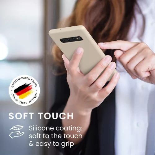 Κάλυμμα kwmobile για Samsung Galaxy S10 Plus, Silicon, Cream, 49028.125